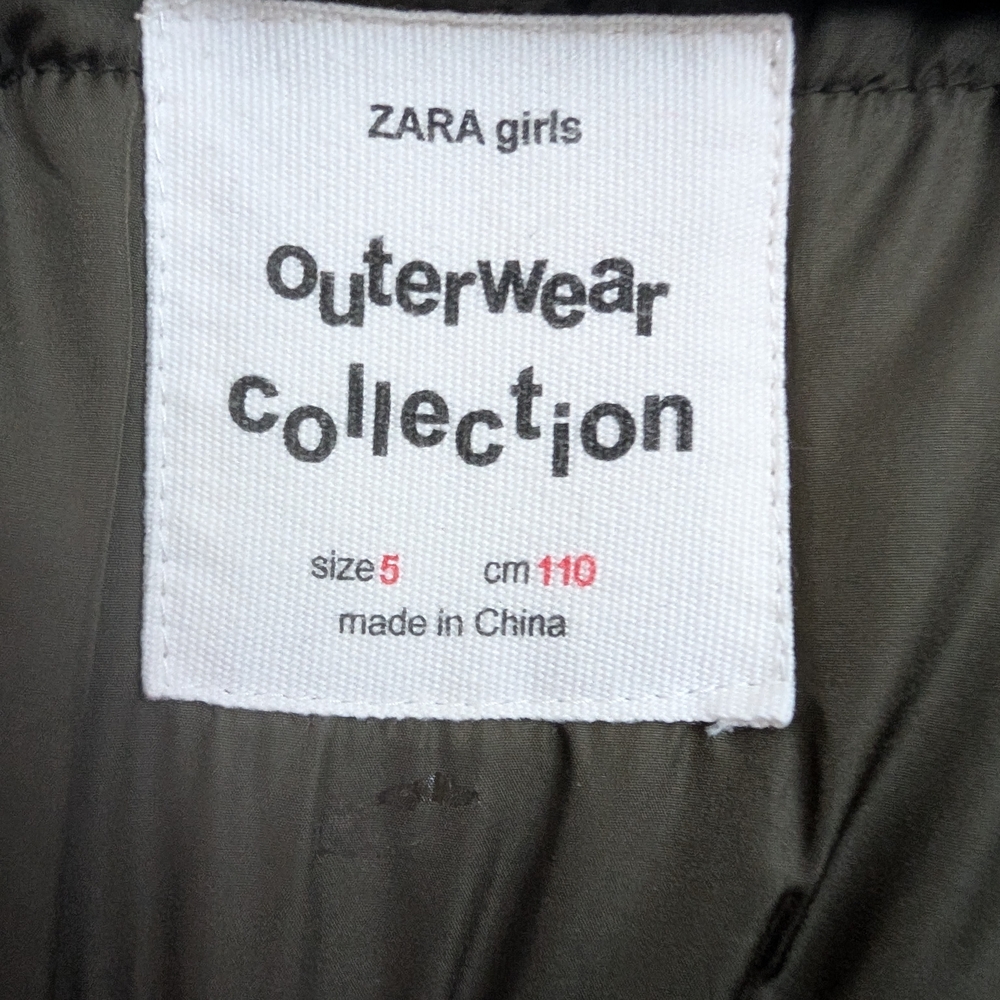Zara Girls Khaki Outerwear Jacket - Picture 2 of 6